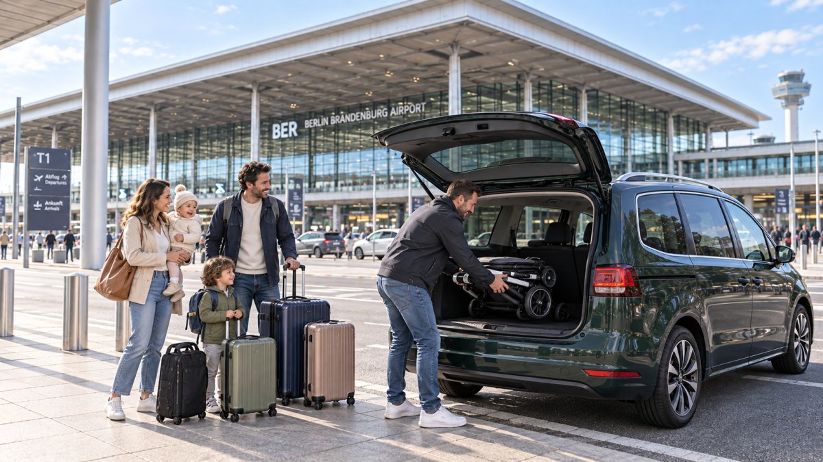 Privater Flughafentransfer von Teltower Vorstadt zum Flughafen BER