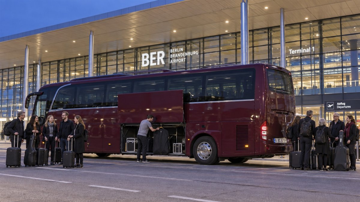 Gruppentransfer zum BER: privater Minibus bis 19 Personen