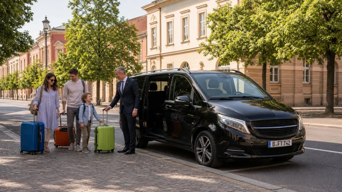 Gruppentransfer Potsdam–BER: Minibus für bis zu 19 Personen
