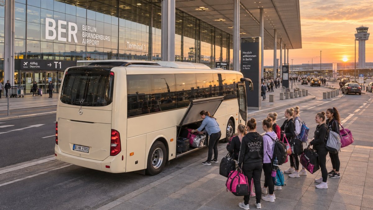 Teamtransfer zum BER: privater Minibus für Vereine