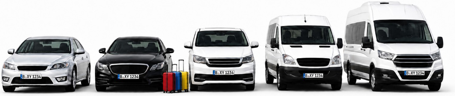 Übersicht unserer Fahrzeuge für den Flughafentransfer