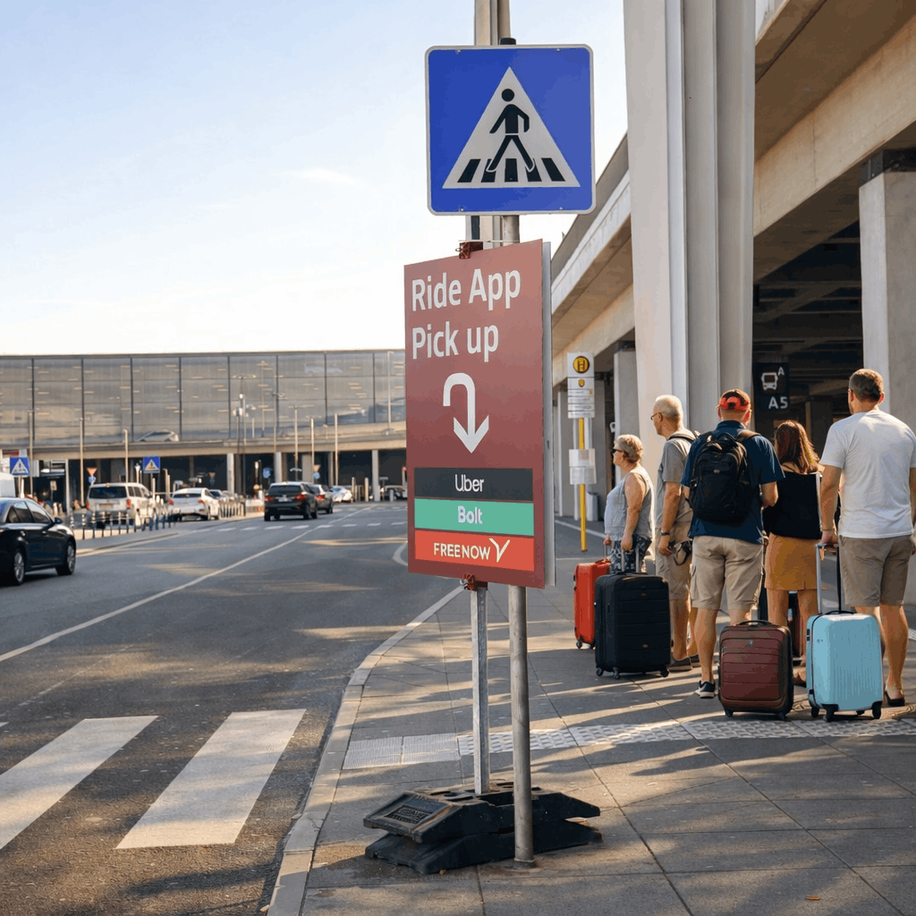 Bushaltestelle A6 als Orientierungspunkt am BER